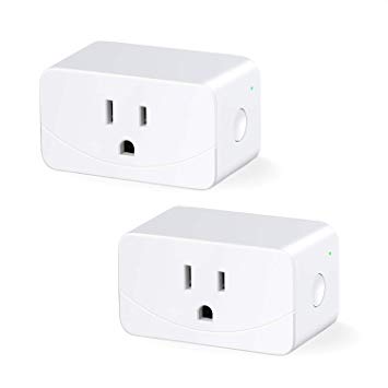 meross Mini Smart Plug WiFi Outlet 16A, Alexa and Google Voice Control, App Remote Control, Timer, FCC and ETL Certified, No Hub Required, 2 Pack