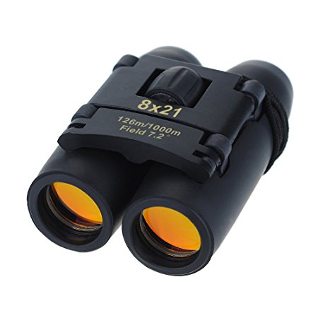 Topop Folding Compact Binocular Telescope with Clean Cloth and Carry Case for Traveling, SightSeeing, Climbing, Bird Watching