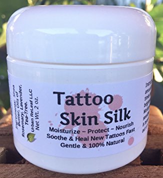 TATTOO SKIN SILK! Heal new ink fast! REVIVE OLD tats and make them look darker! 100% NATURAL Rich Plant Butters. Balm Goo Ointment, Cream Lotion PROTECT! Vegan. Shea Butter, Healing Botanicals!