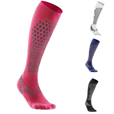 Compression Socks for Men & Women 4 Pairs - BEST Compression Stockings for Running, Medical, Athletic, Edema, Diabetic, Varicose Veins, Travel, Pregnancy, Shin Splints, Nursing