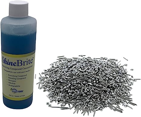 WireJewelry Jewelers Mix Stainless Steel Shot and Shinebrite Kit, 1 Lb Shot