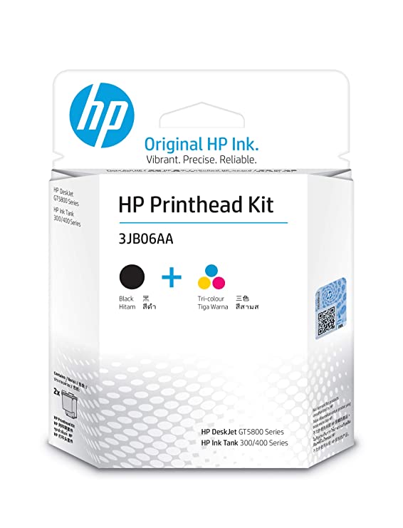 HP Black/Tri Color Combo Printhead for HP DeskJet GT5810 / GT5820 Series, HP Ink Tank 110/310/410 Series, HP Smart Tank 300/400 Series