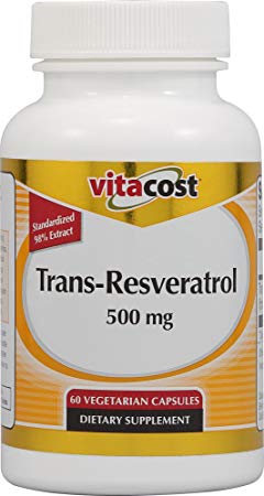 Vitacost Trans-Resveratrol - 500 mg - 60 Vegetarian Capsules
