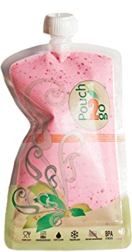 Best Reusable Food Pouch (5 pack - 7 oz) Uniquely Transparent for Easy Cleaning - for toddlers and upwards (stadiums, golf, trekking, wintersports) - eco friendly and cost saving