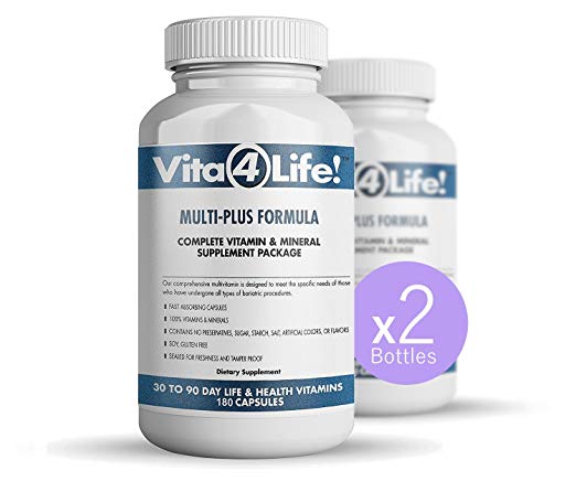 Vita4life, Bariatric Multivitamins, Multi-Plus Formula – 180 Count (2 Bottles)