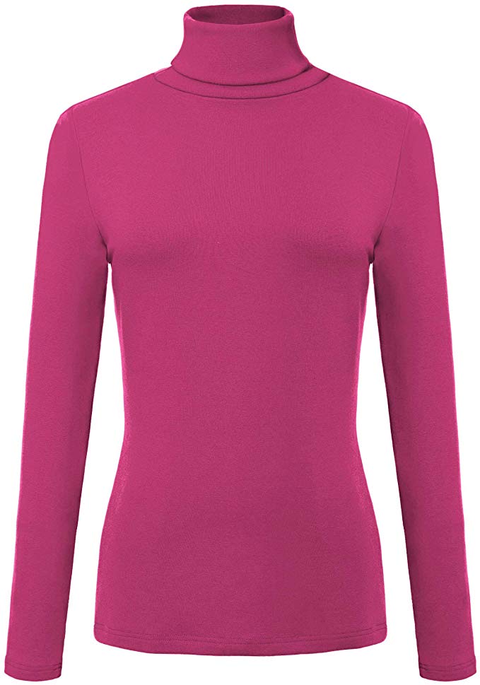 Urban CoCo Women's Solid Turtleneck Long Sleeve Sweatshirt