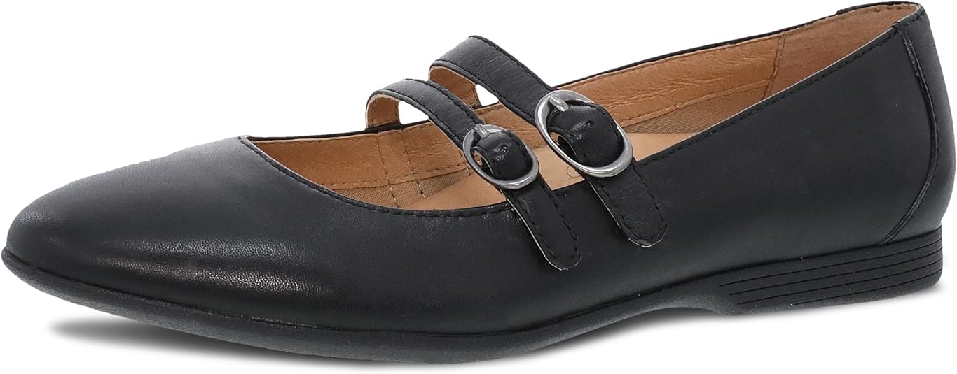 Dansko Leeza Ballerina Flats for Women – Comfortable Flat Shoes with Arch Support – Versatile Casual to Dressy Footwear – Lightweight Rubber Outsole