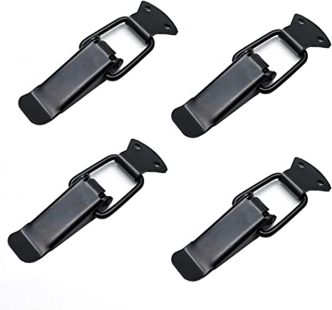 Rannb Large Toggle Latch Spring Loaded Hasp Latch for Trunk, Box, and Chest - Pack of 4