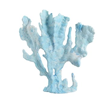 Jardin Plastic Aquarium Artificial Coral Decoration, Baby Blue White