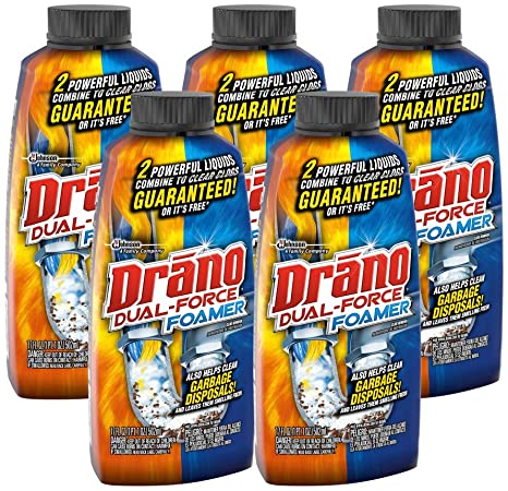 Drano Dual-force foamer clog remover, 17 fl Ounce (Pack of 5)
