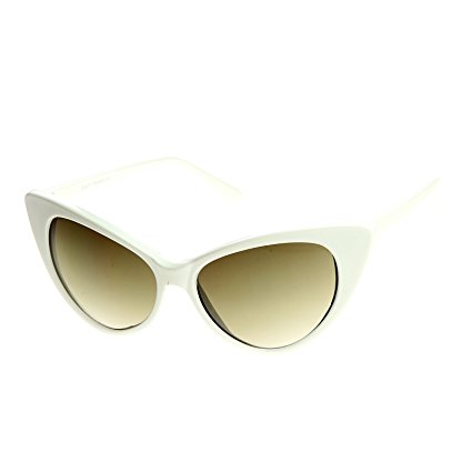 zeroUV - Super Cateyes Vintage Inspired Fashion Mod Chic High Pointed Cat-Eye Sunglasses