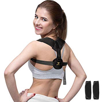 Jerrybox Posture Corrector for Men and Women, Back Brace for Clavicle Support and Providing Pain Relief from Neck, Back & Shoulder