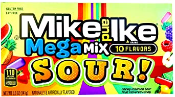 Mike and Ike Mega Mix Sour 5 oz. (Pack of 2)