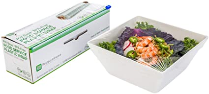 Clear Plastic Food Service Food Wrap - BPA-Free - Microwave-Safe - 12" x 2000' - 1ct Box - RW Base - Restaurantware,RWP0497C