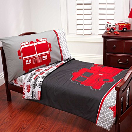 Carter's 4 Piece Toddler Bed Set, Fire Truck