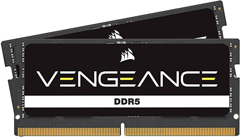 Corsair VENGEANCE DDR5 SODIMM 32GB (2x16GB) DDR5 4800MHz C40 (Compatible with Nearly Any Intel and AMD System, Easy Installation, Faster Load Times, Smoother Multitasking, XMP 3.0 Compatibility) Black