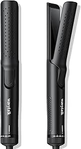 Wavytalk 1 Inch Curling Iron, Airflow Styler with 360° Cooling Air to Lock in Curls Quicker, Hair Straightener and Curler 2 in 1 for All Hair Types, Black