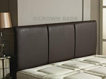 CROWNBEDSUK QUALITY FAUX LEATHER ALTON HEADBOARD IN 2ft6,3ft,4ft,4ft6,5ft,6ft NEW!!!!! (3FT SINGLE, BROWN)