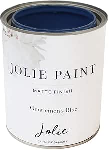 Jolie Paint – Chalk Finish for Furniture, Cabinets, and Décor, Green Wise Certified, No Priming or Sanding, Gentlemen's Blue [Royal Blue], 32 Ounces