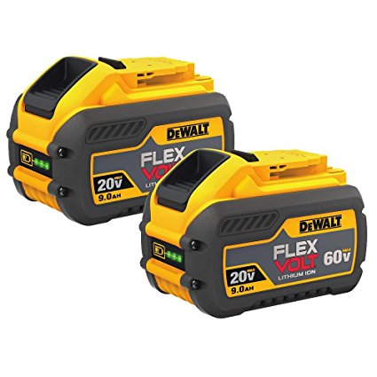 DEWALT DCB609-2 DCB609 20V/60V Max Flexvolt 9Ah Battery, 2Pack