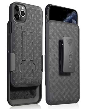 Aduro iPhone 11 Pro (ONLY) Holster Case, Combo Shell & Holster Case - Super Slim Shell Case with Built-in Kickstand, Swivel Belt Clip Holster for Apple iPhone 11 Pro (ONLY)