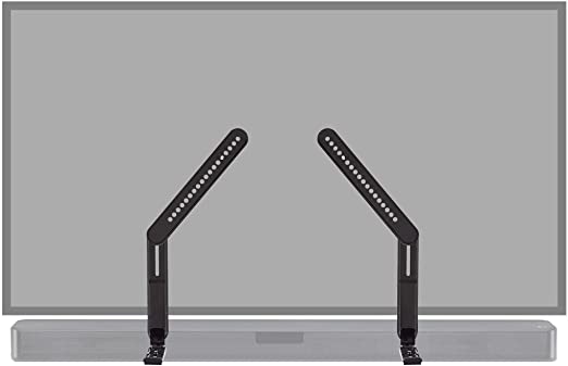 ECHOGEAR Sound Bar Mounting Brackets For TVs - Adjust Height & Depth for Maximum Compatibility Between Your TV & Soundbar - Works With With LG, Vizio, Bose, Dolby Atmos Speakers & More