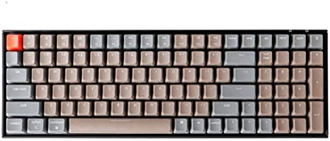 Keychron K4 Bluetooth Wireless Mechanical Keyboard,Optical Brown Switch Gaming Keyboard with RGB Backlit Wired USB C Compact 100 Keys N-Key Rollover, Computer Keyboard for Mac Windows PC Gamer Typist