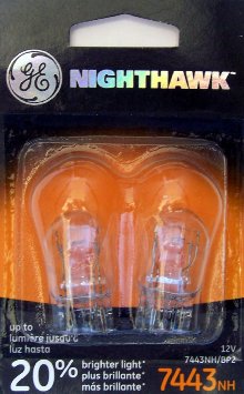 GE NIGHTHAWK 7443 Replacement Bulbs, (2 Pack)