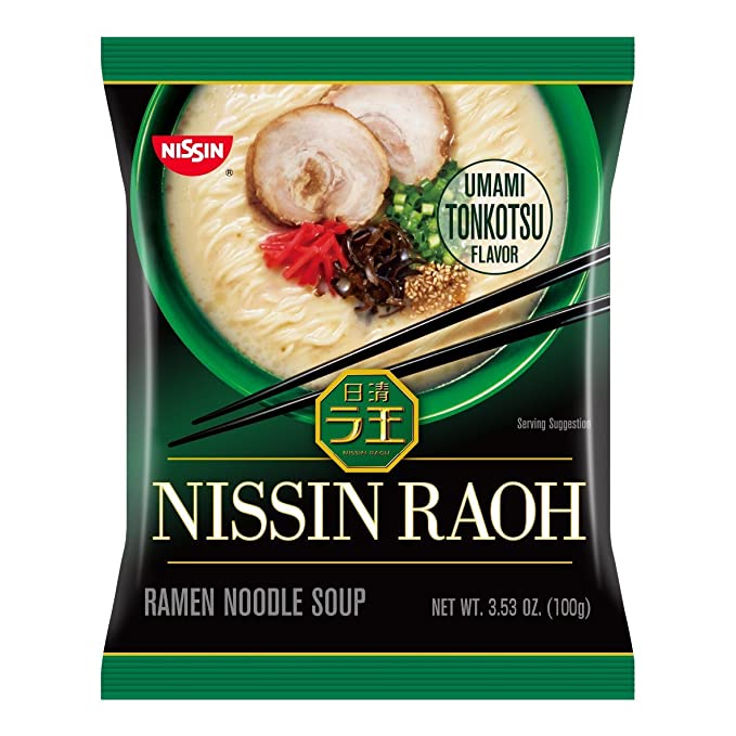 Nissin RAOH Ramen Noodle Soup, Umami Tonkotsu, 1 Pack (8 ea )