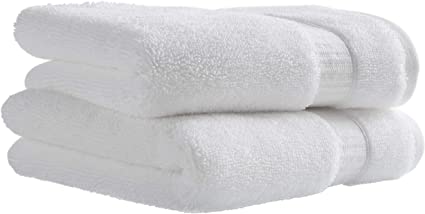 Rivet Cotton Hand Towel Set - Pack of 2, Bright White