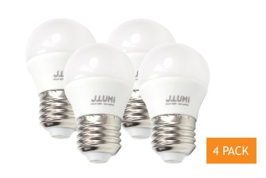 J.LUMI 40W Equivalent LED A15 Light Bulb - 5W Accent Light Bulb with E26 Base, 3000K Soft White, Not Dimmable (4 PACK)