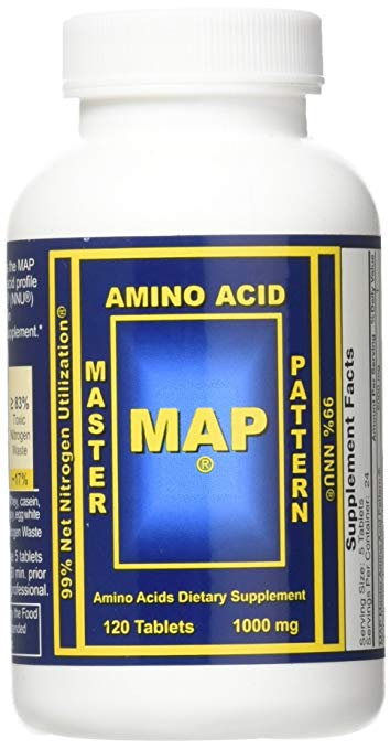 INRC MAP 2 x Master Amino Acid Pattern 1000mg Muscle Building Tablets, 1 Count, 1 Kg, 120 Count