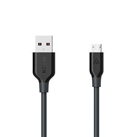 Anker PowerLine Micro USB (6ft) - The World's Fastest, Most Durable Charging Cable, with Kevlar Fiber and 10000  Bend Lifespan for Samsung, Nexus, LG, Motorola, Android Smartphones and More (Gray)