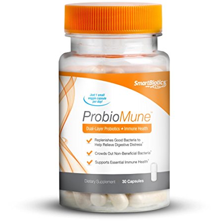 ProbioMune Probiotics   Immune Support with Vitamin C and Zinc, Improve Immune and Digestive Health, Reduce Gas & Bloating, SmartBiotics, 30 Count