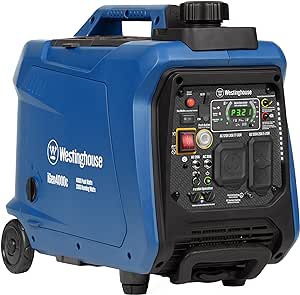 Westinghouse Outdoor Power Equipment 4000 Peak Watt Super Quiet Portable Inverter Generator, Remote Electric Start with Auto Choke, RV Ready 30A Outlet, Gas Powered, CO Sensor, Parallel Capable