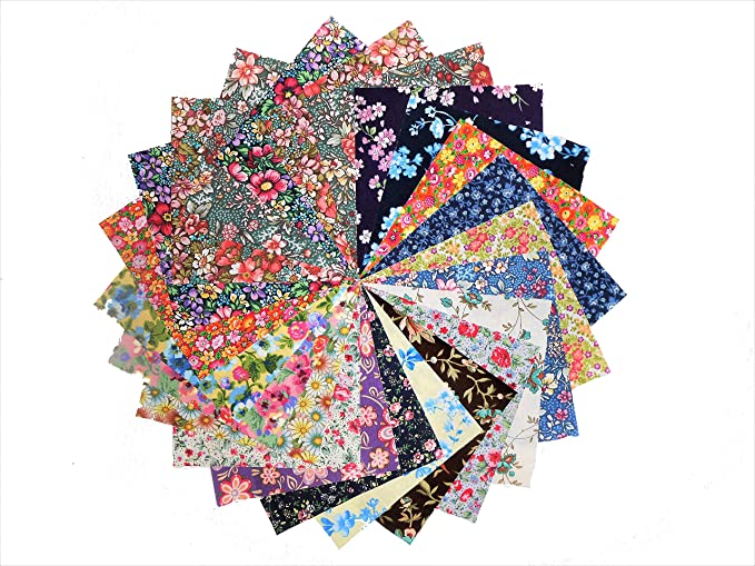 20 10" Layer Cake Among The Flowers Quilt Fabric Squares- 20 Different Prints - 1 of Each