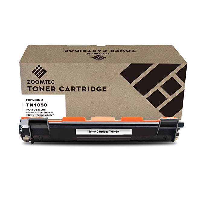 ZOOMTEC Compatible TN1050 Toner Cartridge Use with Brother HL-1110 DCP-1510 DCP-1512 HL-1112 MFC-1810 DCP-1610W HL-1210W DCP-1612W MFC-1910W HL-1212W Printer (1 Pack)