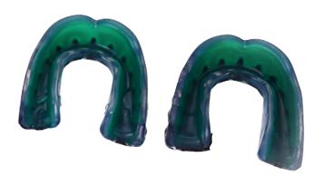Shield Sports Extreme 3 Triple Density Mouth Guard Without Strap, Green Tint, Adult, 2 Pack