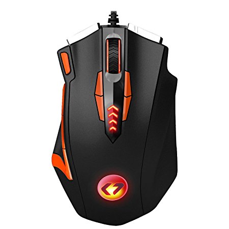 Gaming Mouse KINGTOP Programmable 16400 DPI Professional Wired Optical Computer Gamer Mouse with 13 Buttons Ergonomic Weight Tuning Cartridge For PC Notebook