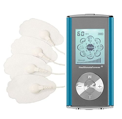 Lifetime Warranty! FDA cleared TENS unit (Blue) HM8ML 8 Modes HealthmateForever Palm Massage Pro| Personal Handheld Electric Impulse Body Massager | Mini Pain Relief Body Massager for Neck Shoulder Muscle Soreness Joint Lower Back Pain Relief | Great Muscle Therapy Machine for Cramp Relief | Electro Therapy Machine to Enhance Blood Flow and Circulation!