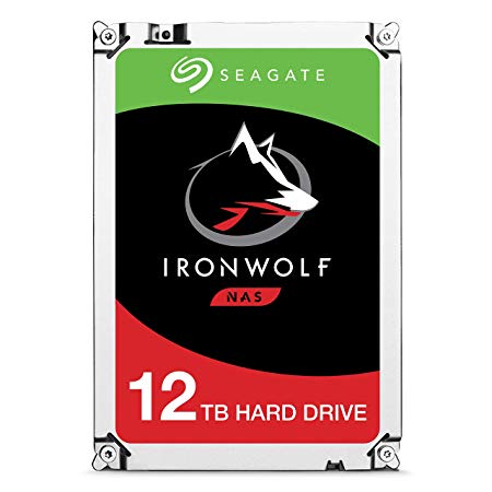 Seagate IronWolf NAS 7200RPM Internal SATA Hard Drive 12TB 6Gb/s 3.5-Inch - Frustration Free Packaging (ST12000VN0007)