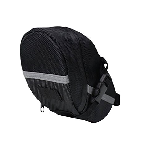 BOGZON Waterproof Mountain Bicycle Rear Seat Pack, Bike Saddle Bag/Handlebar Bag/Strap-on Bag/Toolkit, Black
