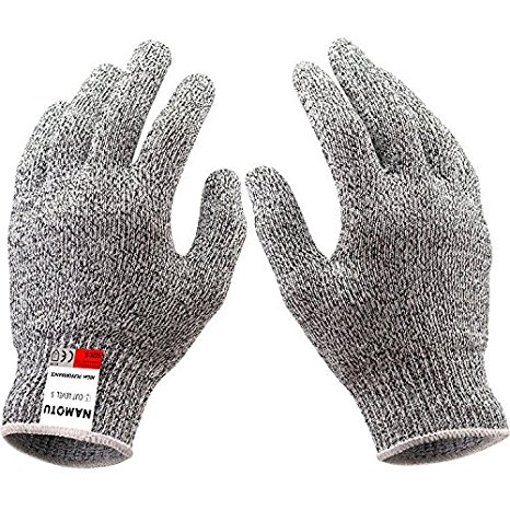 Namotu® Cut Resistant Gloves High Performance Level 5 Protection Food Grade Softy Gloves for Hand Protection and Yard-work Kitchen Glove for Cutting and Slicing (Small)