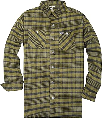 Wrangler Mens Big And Tall Flannel Button Down Plaid Shirt