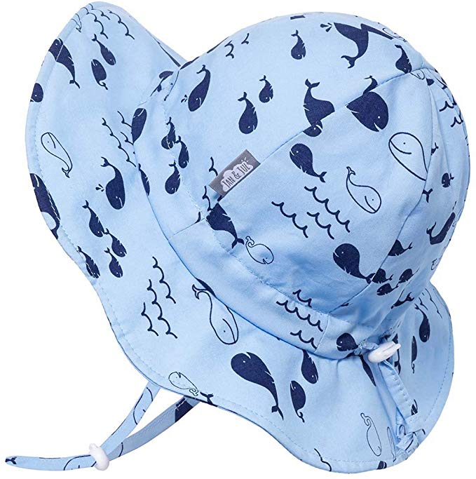 JAN & JUL Boys 50 UPF Breathable Cotton Sun-Hat with Adjustable Chin-Strap for Baby, Toddler