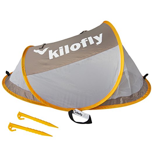 kilofly Original Instant Pop Up Portable UPF 35  Travel Baby Beach Tent   2 Pegs
