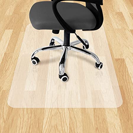 VPCOK Office Chair Mat, Computer Chair Mat, 47" x 35" Office Chair Mat for Hardwood Floor/Low Pile Carpet, Translucence, Unique Design, High Impact Strength, Upgraded Version