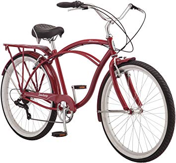 Schwinn Sanctuary 7 Cruiser Bike, Featuring Retro-Styled 16-Inch/Small Step-Through and 18-Inch/Medium Step-Over Steel Frames, 7-Speed Drivetrain, Front and Rear Fenders, Rear Rack, and 26-Inch Wheels