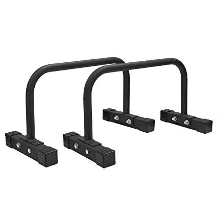 Signstek Steel Parallettes, Push-Up Bars Stands with Non-Slip Feet,12x24 inch