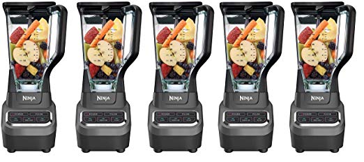 Ninja Professional 72oz Countertop Blender with 1000-Watt Base and Total Crushing Technology for Smoothies, Ice and Frozen Fruit (BL610), Black (Fivе Расk)